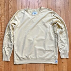 Reigning Champ Men’s Midweight Terry Relaxed Crewneck Sweatshirt XL Yellow Solid